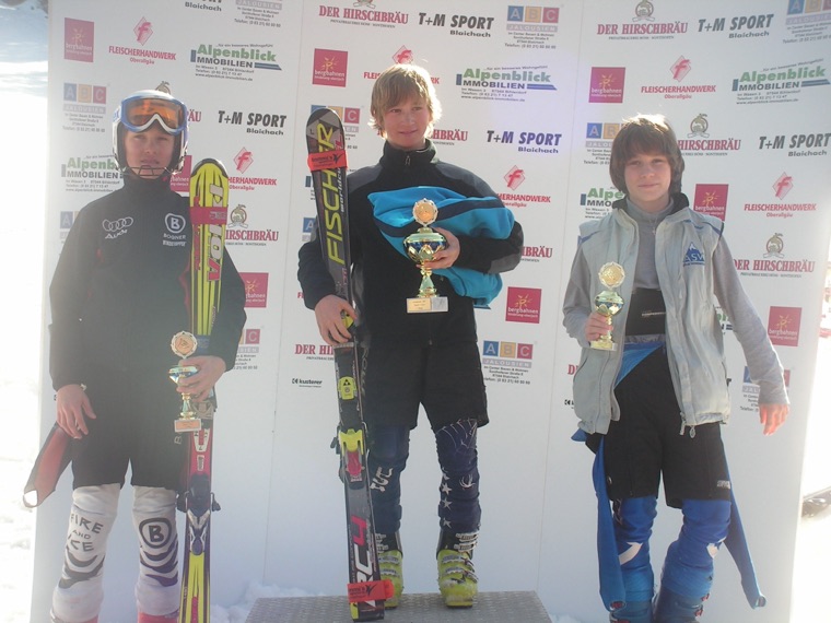 On the podium as a youth racer