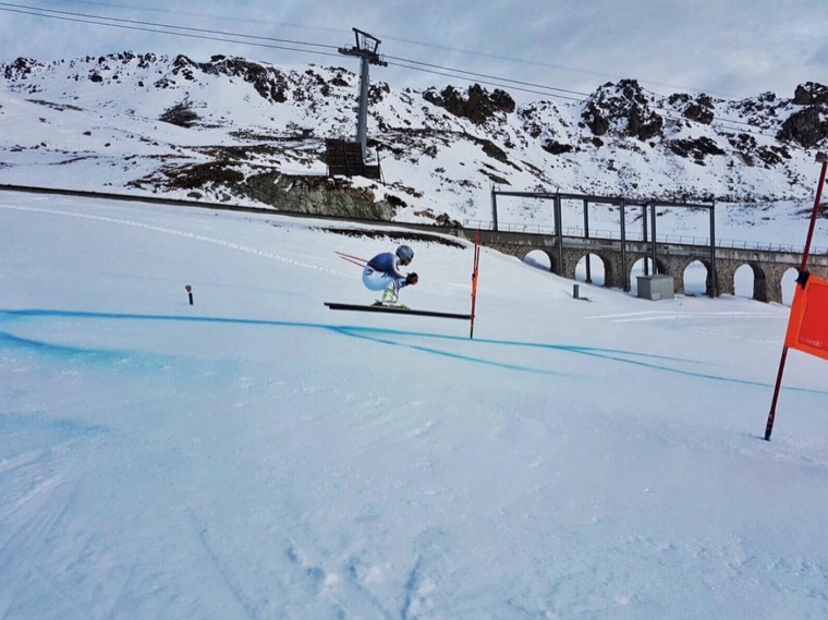 Training run below a ski lift